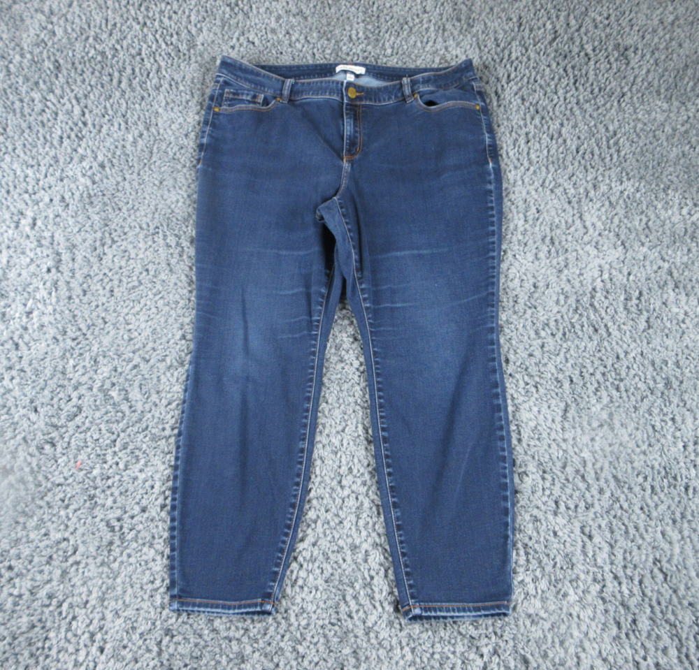 Lane Bryant Jeans Womens 20 Blue Denim Mid Rise Skinny Signature Fit 39x26*